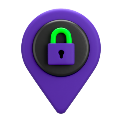 Cyber Location 3D Icon 3D Graphic