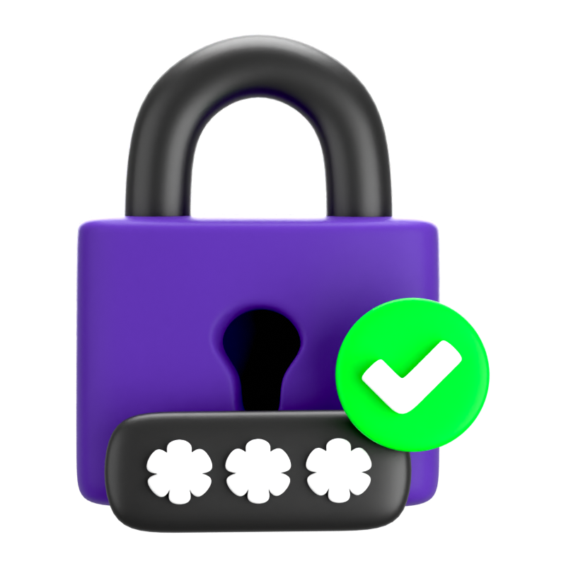 Cyber Lock 3D Icon