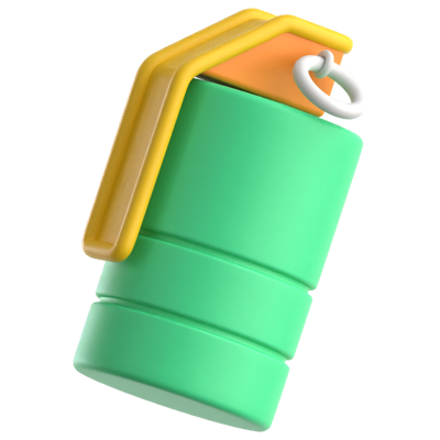 Gas Grenade 3D Icon 3D Graphic