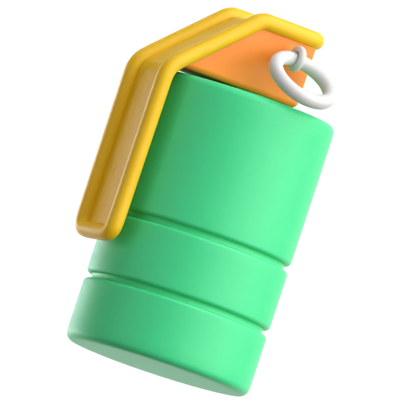 Gas Grenade 3D Icon 3D Graphic