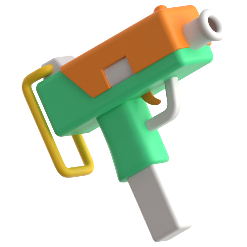 Sub Machine Gun 3D Icon