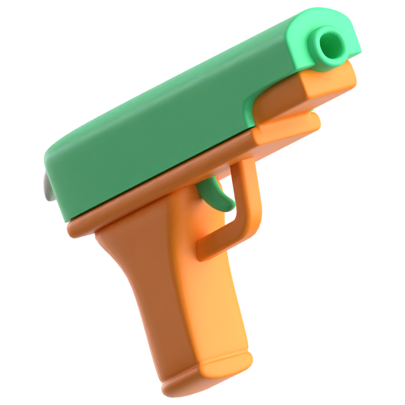 Handgun 3D Icon 3D Graphic