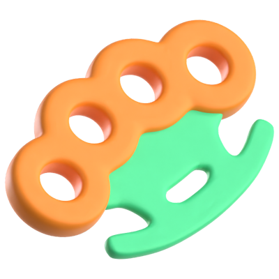 Fingerknöchel 3D-Symbol 3D Graphic