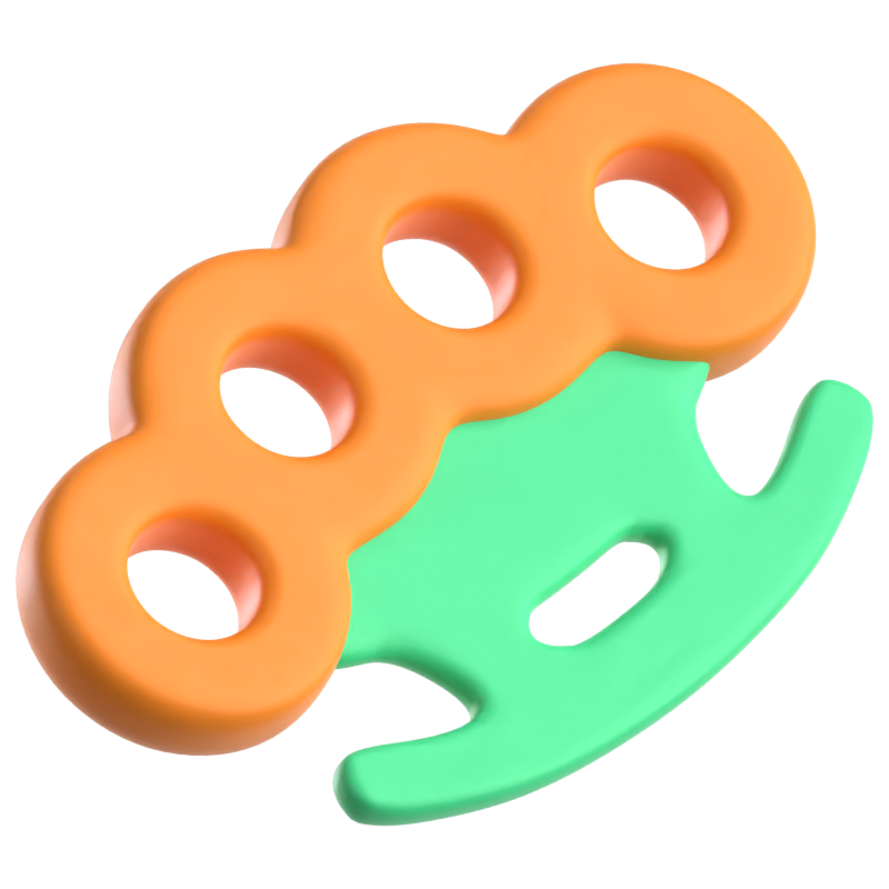 Fingerknöchel 3D-Symbol 3D Graphic