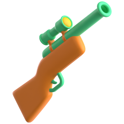 Remington Rifle 3D Icon 3D Graphic