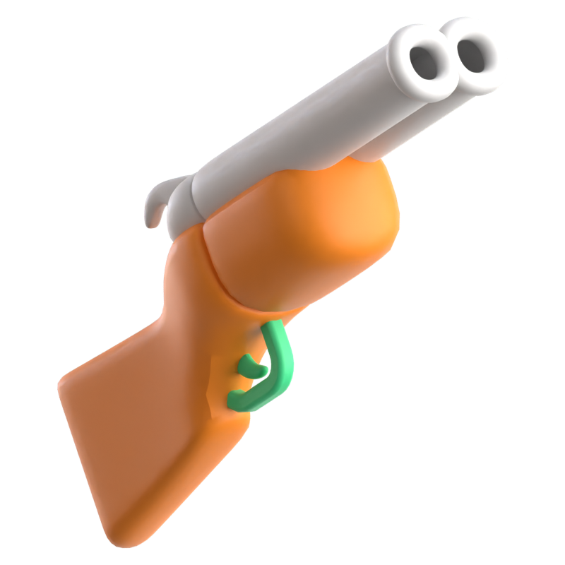 Shotgun 3D Icon 3D Graphic