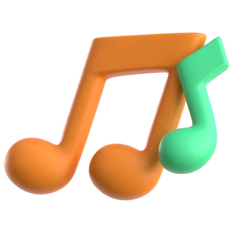 Musik 3D-Symbol 3D Graphic