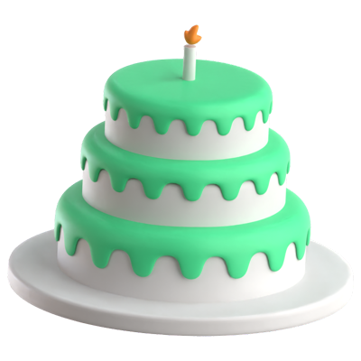 Cake 3D Icon 3D Graphic