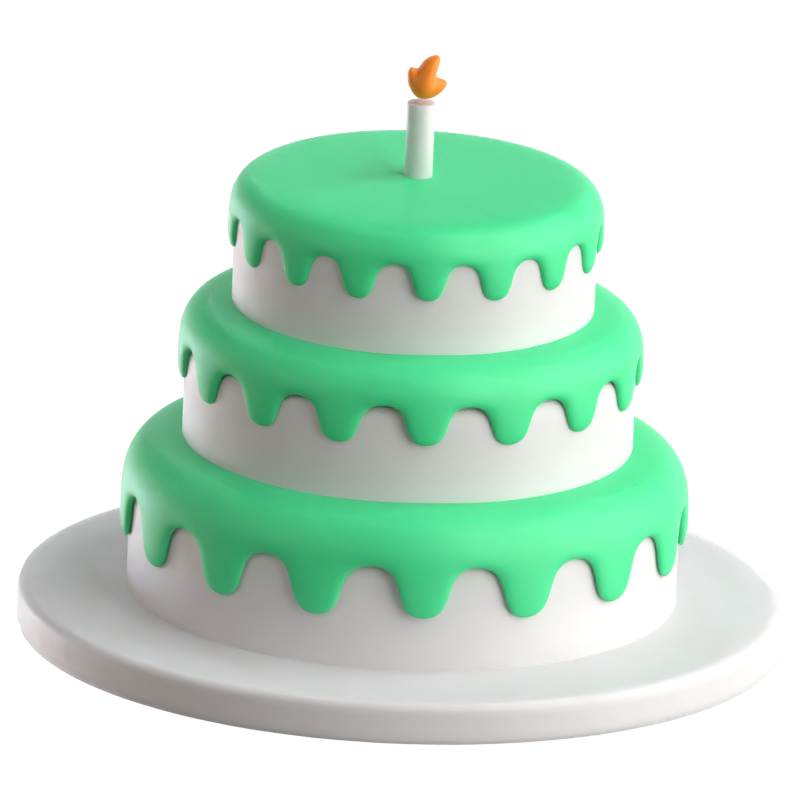 Torte 3D-Symbol