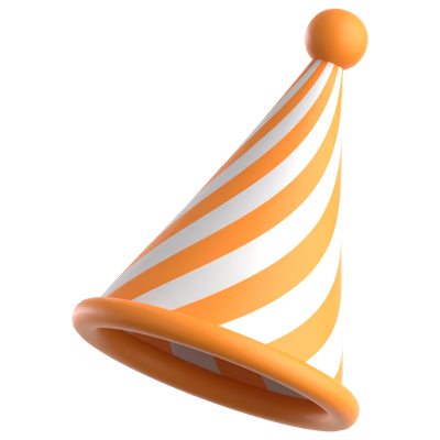 Party Hat 3D Icon 3D Graphic