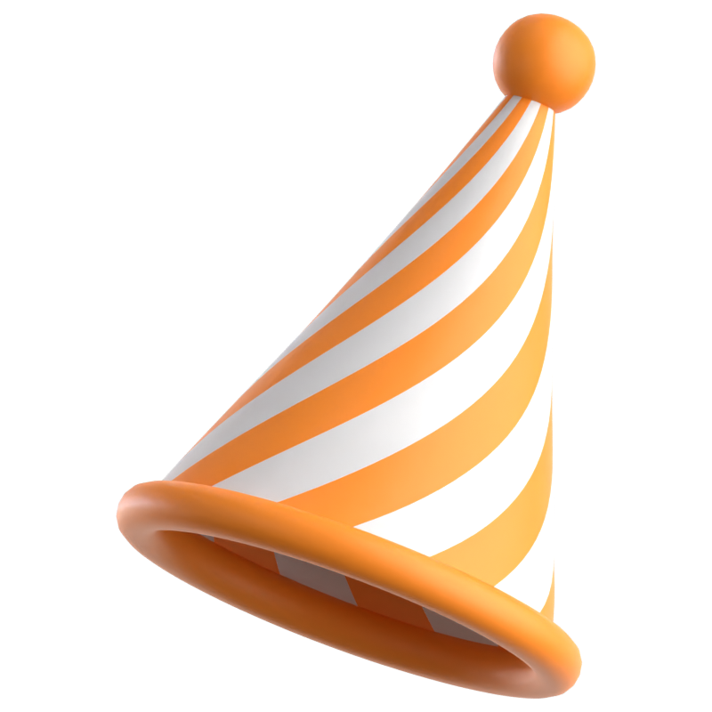 Party Hat 3D Icon 3D Graphic