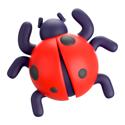 Cyber Bug 3D Icon 3D Graphic