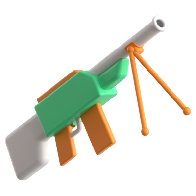 Sniper 3D Icon 3D Graphic