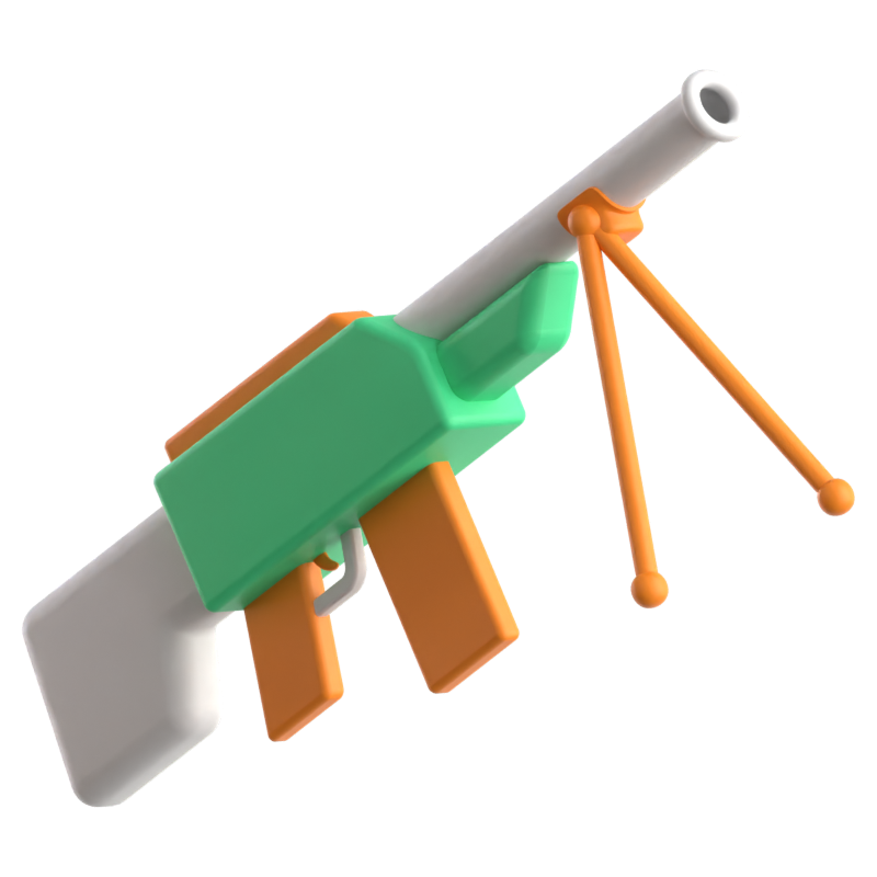 Sniper 3D Icon 3D Graphic