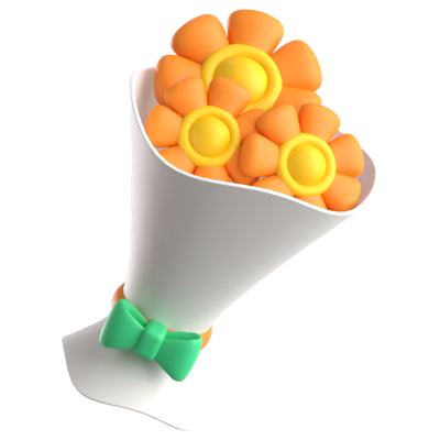 Bouquet 3D Icon 3D Graphic