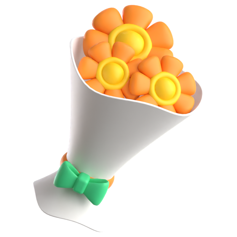 Bouquet 3D Icon