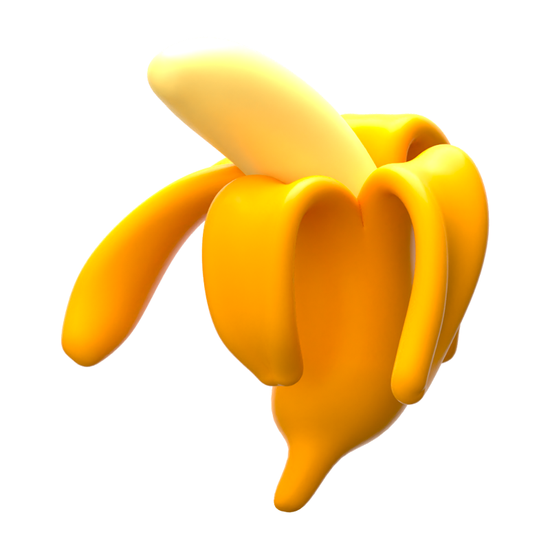 Banane 3D-Symbol 3D Graphic