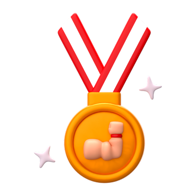 Gym Medal 3D Icon 3D Graphic