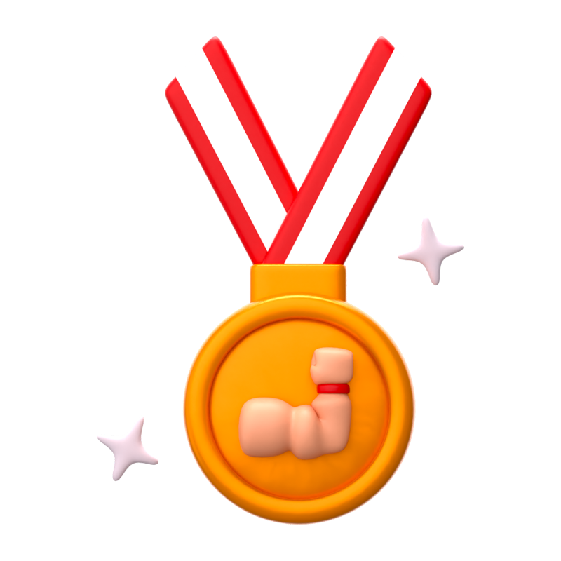 Gym Medal 3D Icon 3D Graphic