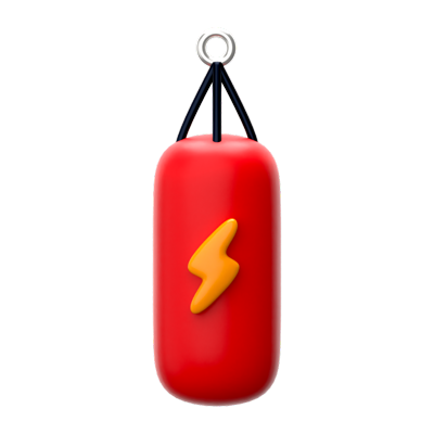 Boxing Punching Bag 3D Icon 3D Graphic