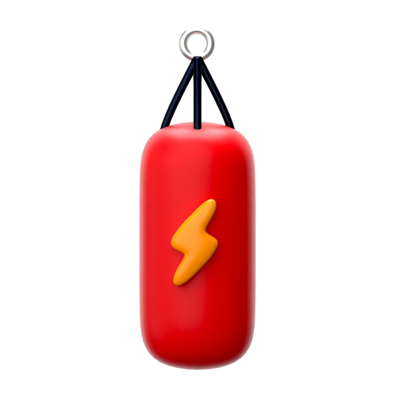 Boxing Punching Bag 3D Icon