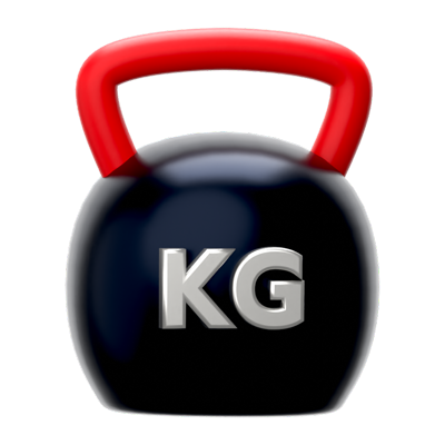 Kettlebell 3D-Symbol 3D Graphic