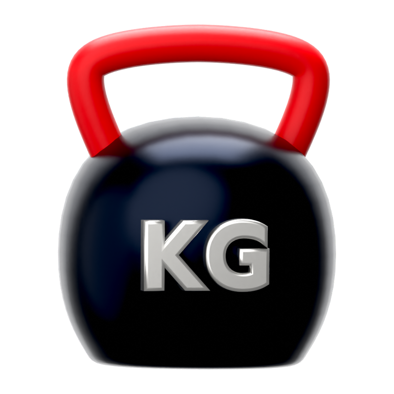 Kettlebell 3D-Symbol 3D Graphic