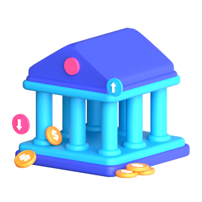 banco icono 3d 3D Graphic