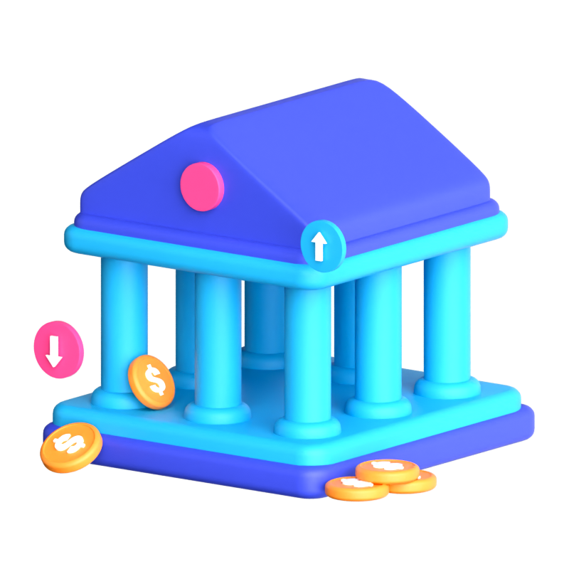 Bank 3D Icon 3D Graphic