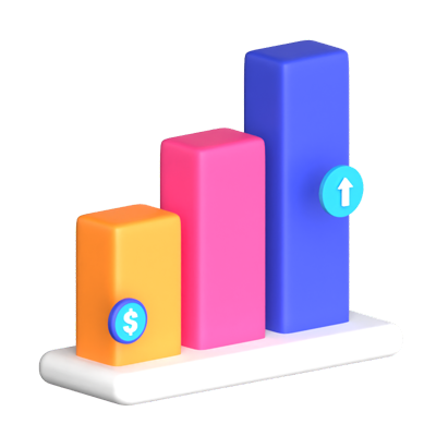 차트 막대 3D 아이콘 3D Graphic