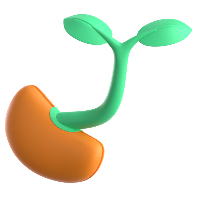 Sprössling 3D-Symbol 3D Graphic