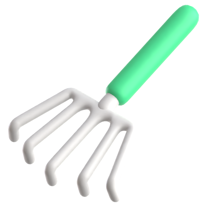 Rake 3D Icon 3D Graphic