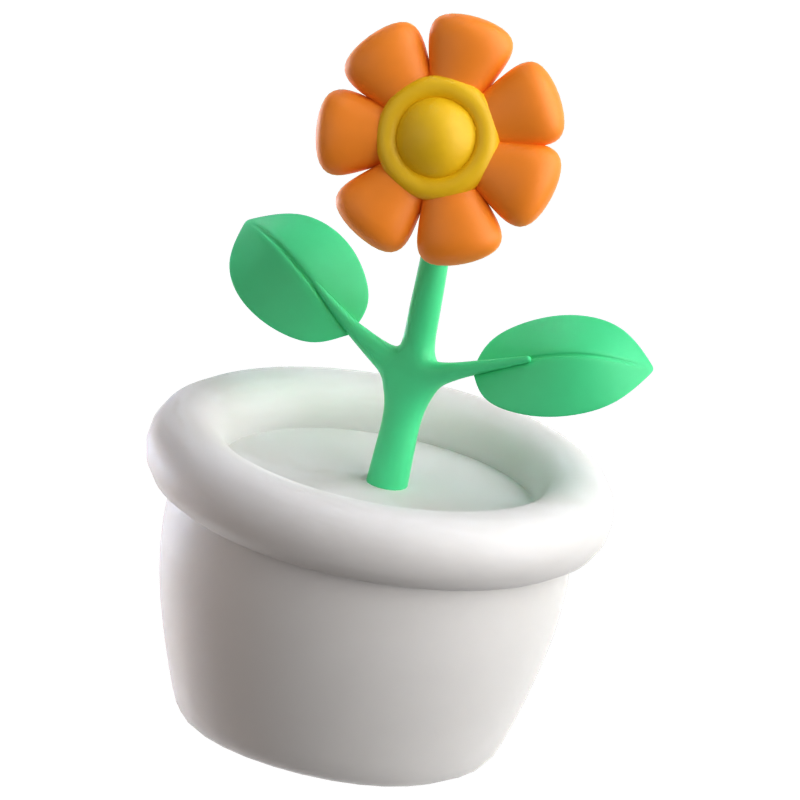 花の3Dアイコン 3D Graphic