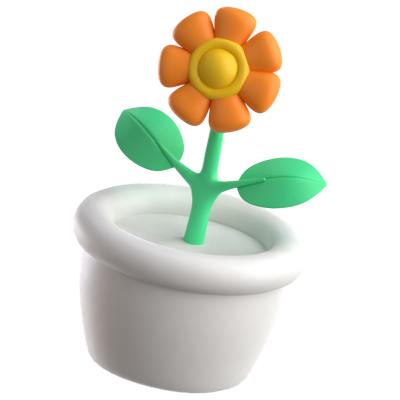 花の3dアイコン 3D Graphic