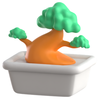 Bonsai 3D-Symbol 3D Graphic