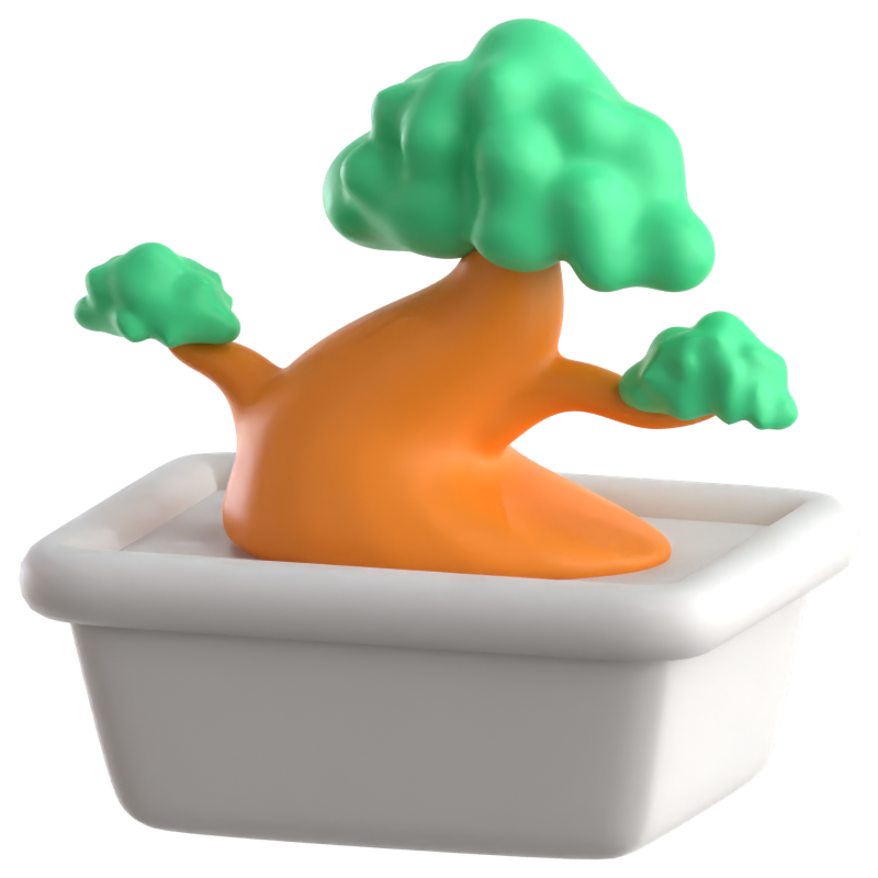 Bonsai 3D-Symbol 3D Graphic