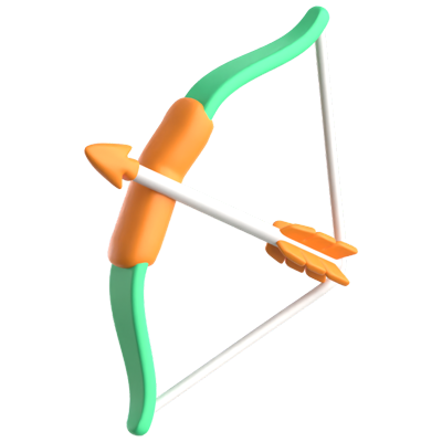 Bogenschießen 3D-Symbol 3D Graphic