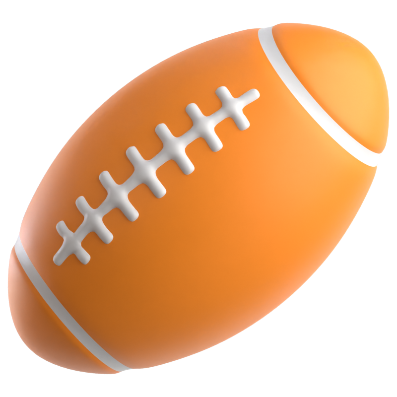 Rugby 3D Icon 3D Graphic