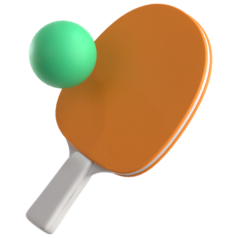 Tischtennis 3D-Symbol