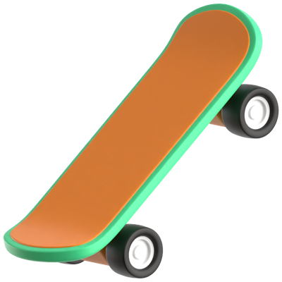 Skateboarding 3D Icon 3D Graphic