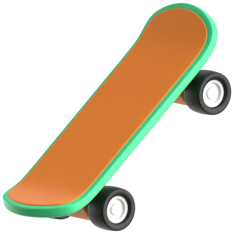 Skateboarding 3D Icon