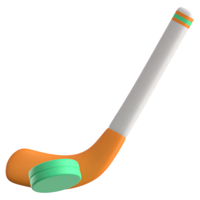 Hockey Icono 3D 3D Graphic