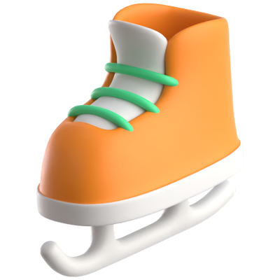 Ice Skating 3D Icon 3D Graphic