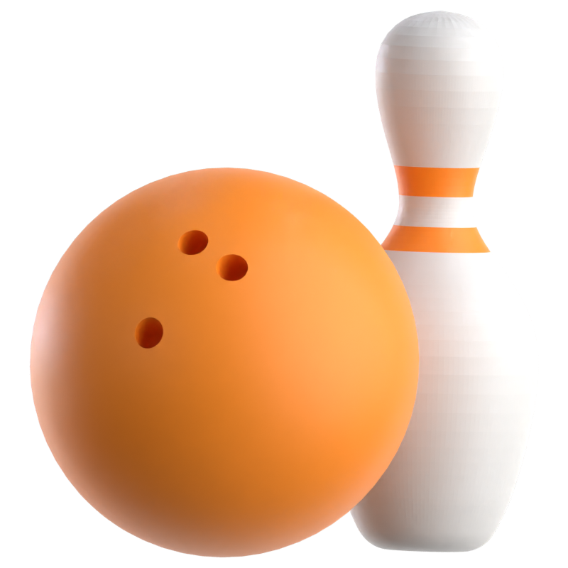 Bowling 3D-Symbol 3D Graphic