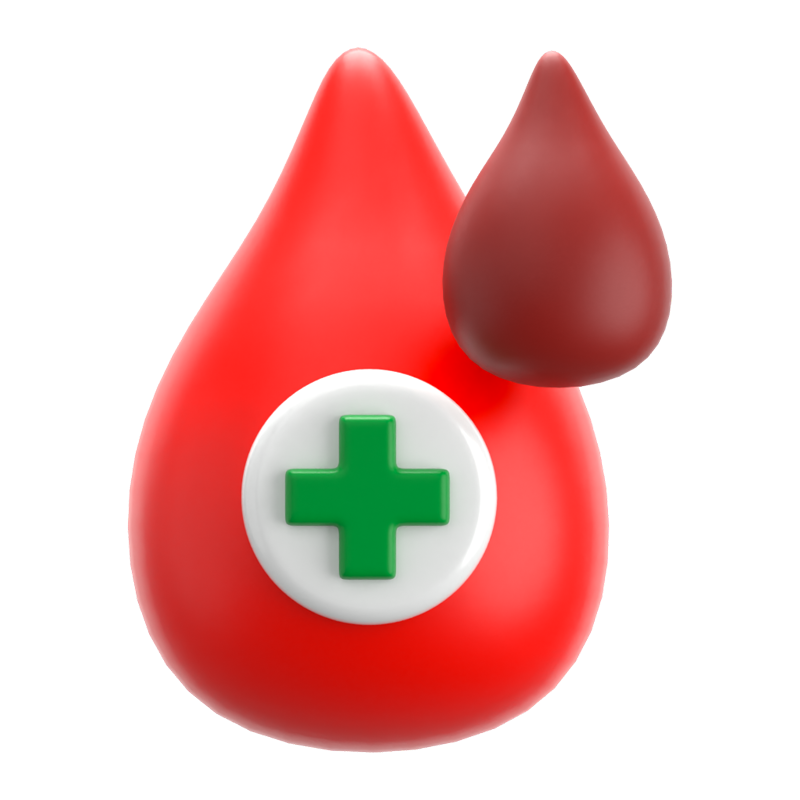 Blood Drop Sample 3D Icon 3D Graphic