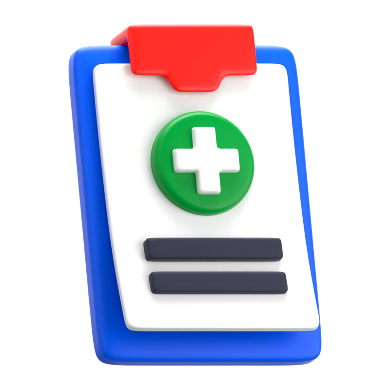 Medical Report 3D Icon 3D Graphic