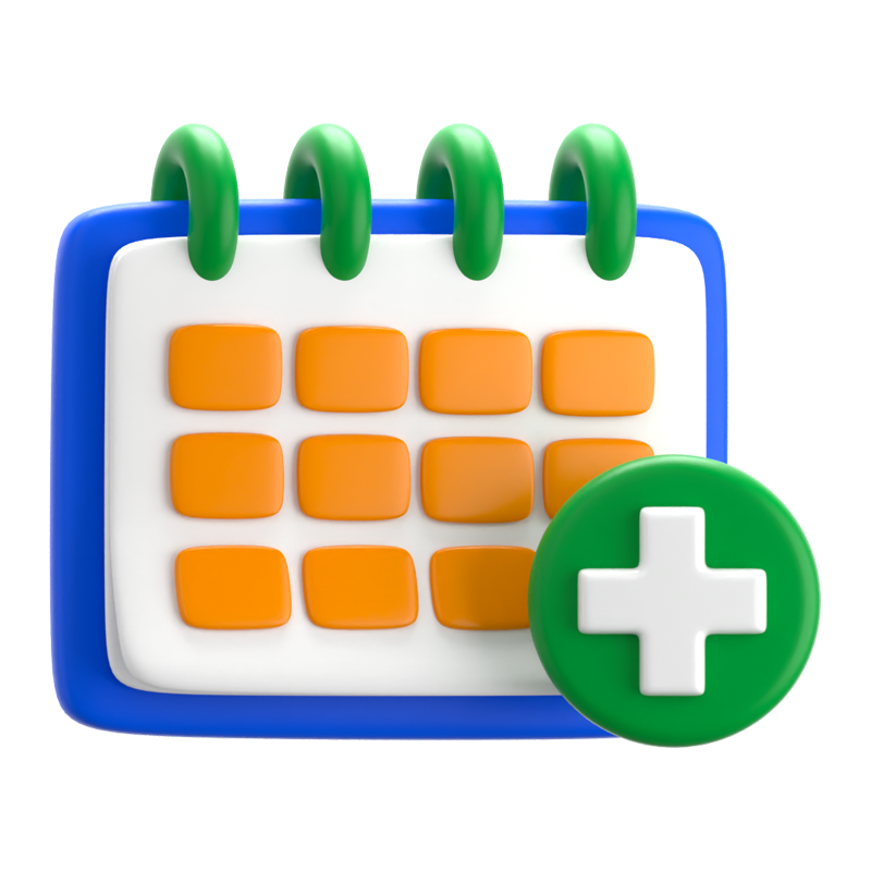 Calendario médico Icono 3D 3D Graphic