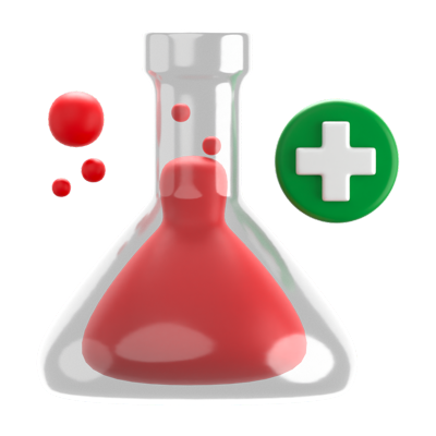 Chemical Flask 3D Icon 3D Graphic