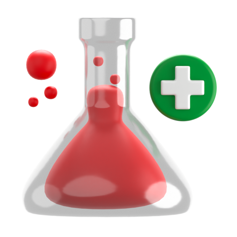 Chemical Flask 3D Icon 3D Graphic