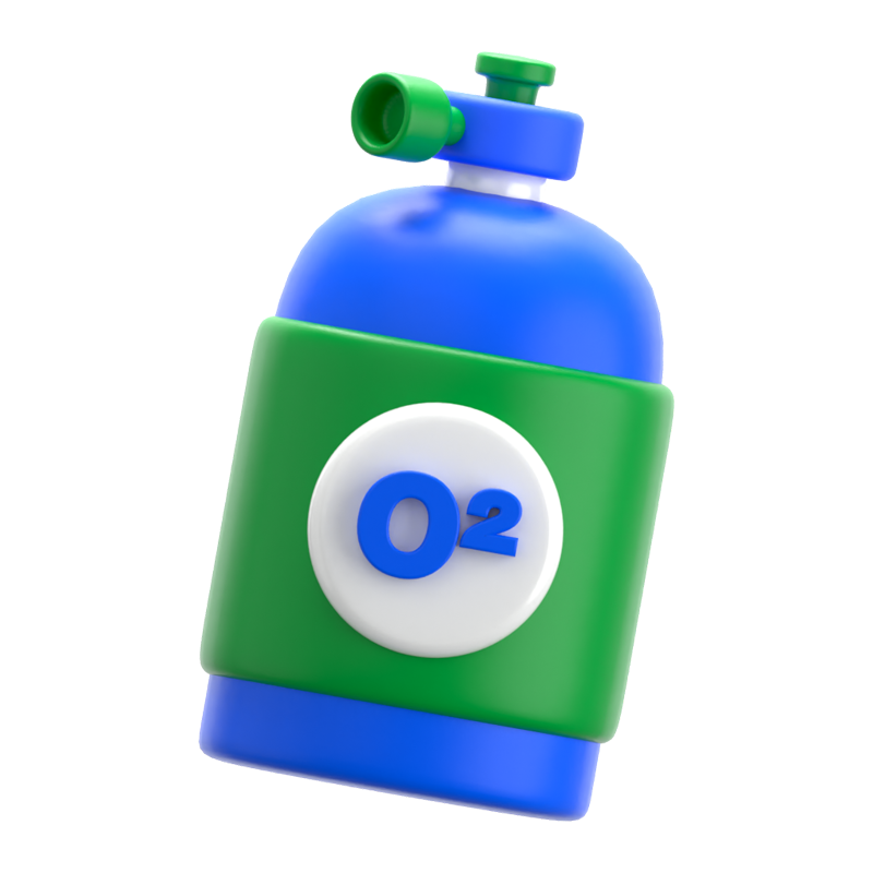 Oxygen Tube 3D Icon 3D Graphic